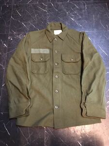 70s 米軍実用　USARMY ミリタリーシャツ ARMY SHIRTS ビンテージ ウールシャツ CPOジャケット　ウール US ワークシャツ グリーン