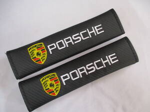 [ new goods * prompt decision ] Porsche PORSCHE seat belt pad cover left right 2 piece set embroidery 