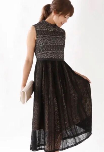 新品カナエル総レースミモレ丈 ワンピースドレス卒業式謝恩会入学式結婚式発表会成人式フォーマル パーティードレス 19440円 LL