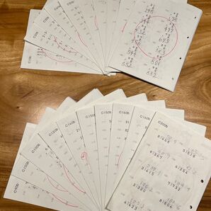 くもん 公文 算数 C教材 C1〜200 一部欠番・重複有り 記入済み 小学3年 C-④