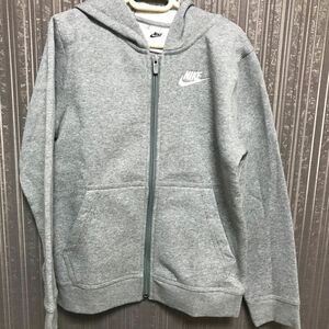 NIKE ナイキ ジップアップパーカー　裏起毛　ロゴ　子供服　140