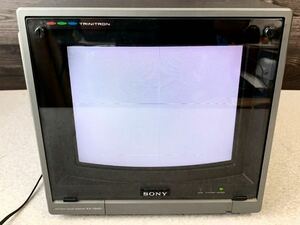 SONY KX-13HG1 トリニトロン TRINITRON カラー ブラウン管 13インチ モニター スピーカー 付き セット　ジャンク品