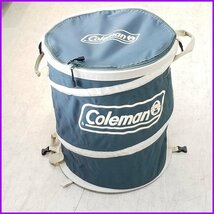 中古●Coleman/コールマン● ポップアップボックス グリーン アウトドア用品 キャンプ用品 ダストボックス トラッシュボックス_画像1