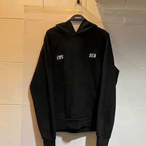 22aw WIND AND SEA x HYSTERIC GLAMOUR WDS LOGO HOODIE Lサイズ ウィンダンシー×ヒステリックグラマー ロゴフーディーパーカー ブラック