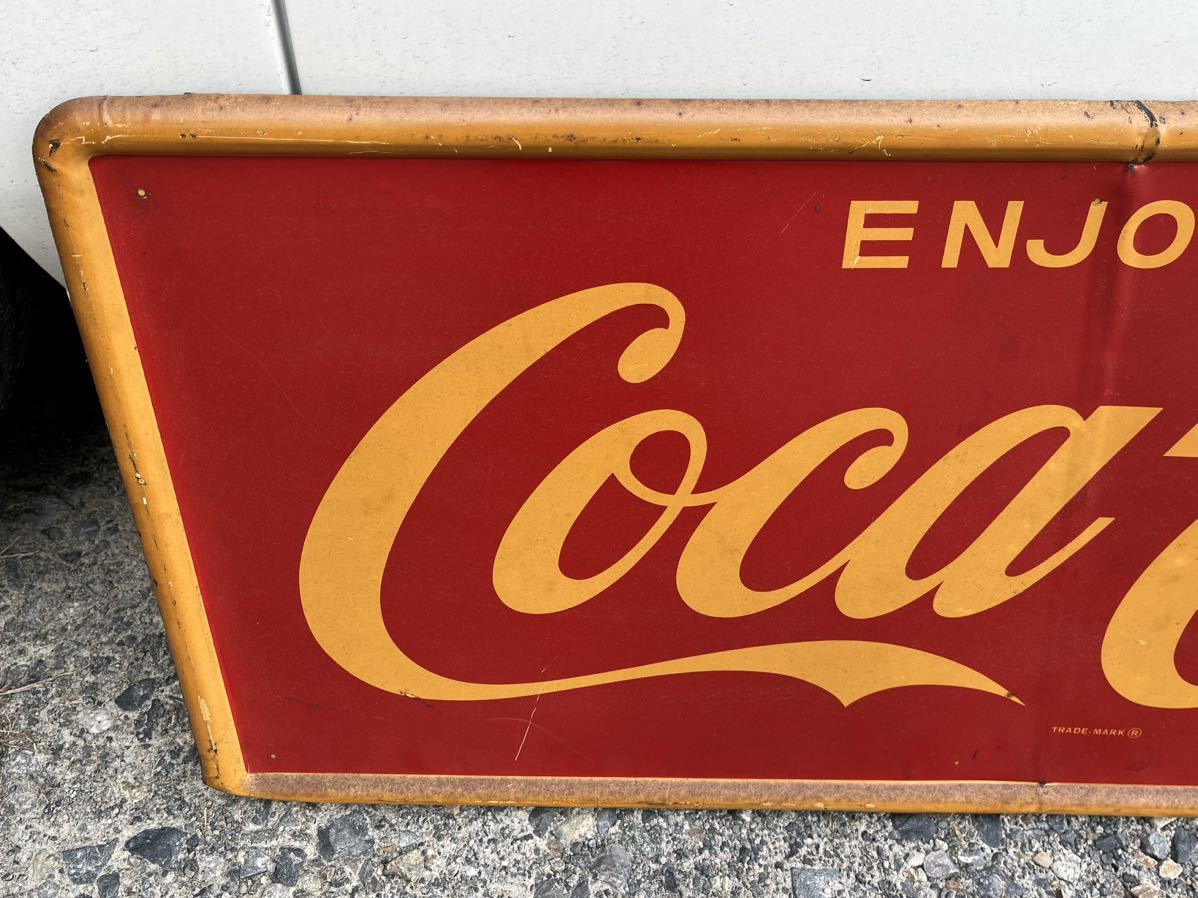 コカコーラ丸型看板(1970年代鉄製)-