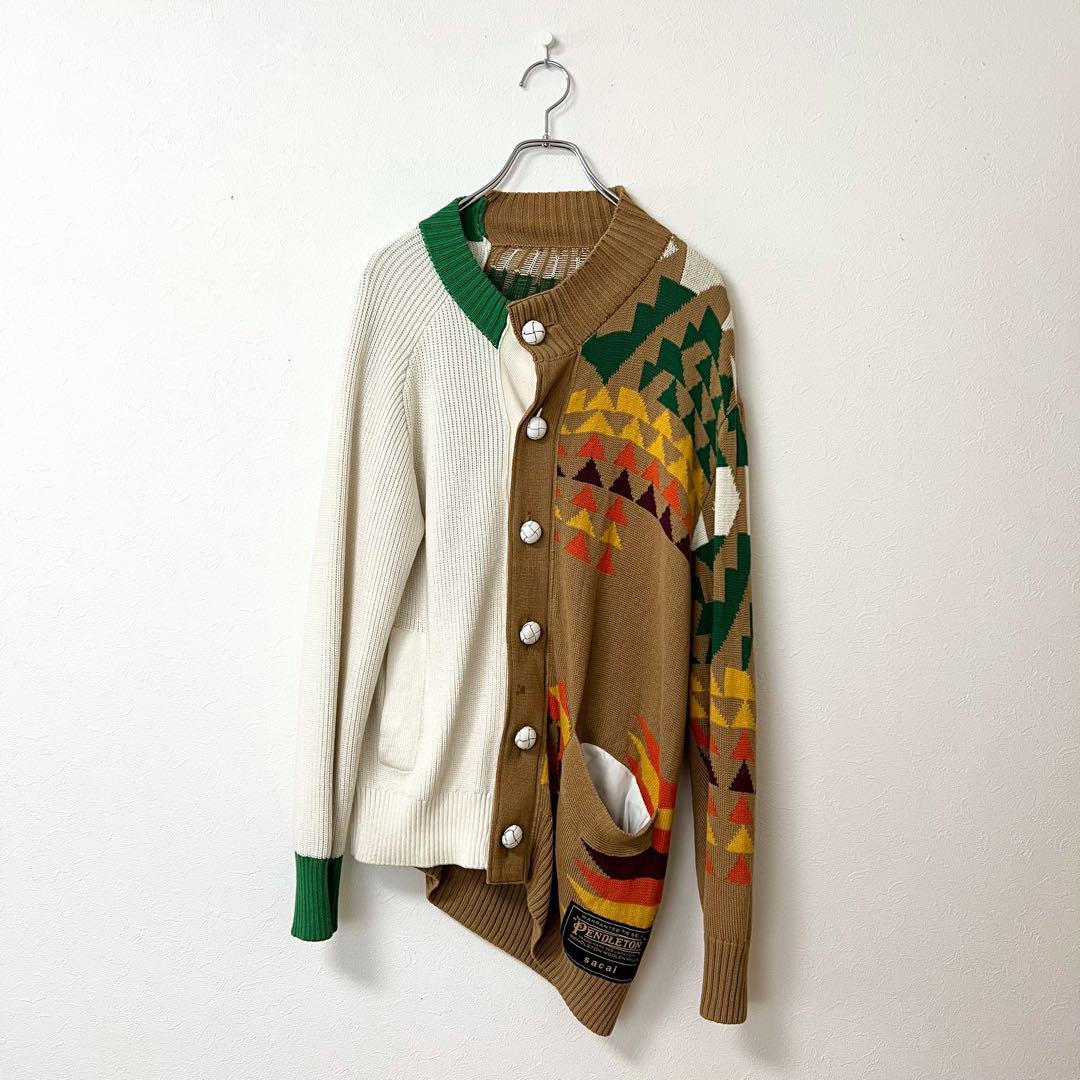 sacai サカイ カーディガン イエロー&グレー 新品未使用