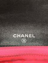 CHANEL◆長サイフ_カンボンライン_カーフスキン_ココマーク_PNK/牛革/BLK/レディース_画像3