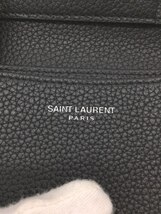 SAINT LAURENT◆カードケース/カサンドラ シャドウ/レザー/BLK/無地/メンズ_画像3