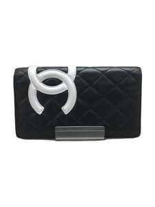 CHANEL◆長財布/-/BLK/レディース