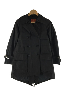 AVIREX* trench coat /S/ cotton /BLK/6212019