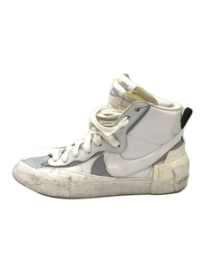 NIKE◆BLAZER MID SACAI/ブレーザーミッドサカイ/ホワイト/BV0072-100/26.5cm/汚れ