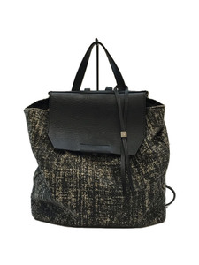 GIANNI CHIARINI* rucksack / canvas / black / total pattern 