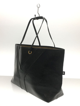 YVES SAINT LAURENT◆ネオダブルリバーシブルトートバッグ/265702/エナメル/BLK/黒/ポーチ付/カバン_画像2