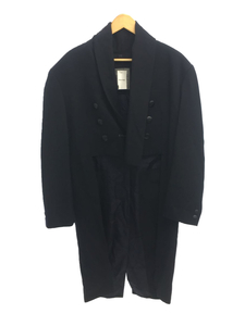 yohji yamamoto POUR HOMME◆アーカイブ/モーニングコート/S/ウールギャバジン/BLK/無地