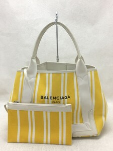 Balenciaga ◆ Сумка для тота [покупка]/холст/желтый/полоса/роскошная/3399337161b53526