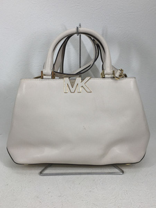 MICHAEL KORS◆ショルダーバッグ/レザー/WHT/無地