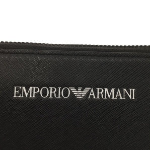 EMPORIO ARMANI◆長財布/レザー/BLK/無地/メンズ/YEME49 Y020V 81072/エンポリオアルマーニの画像3