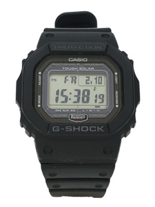 CASIO◆ソーラー腕時計_G-SHOCK/デジタル/ラバー/BLK/SS