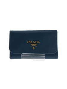 PRADA◆サフィアーノ/6連/キーケース/レザー/BLU/無地/レディース/1PG004