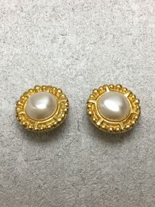 CHANEL◆イヤリング/-/GLD/レディース/ゴールド/パール/93年製/小傷有