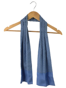 HERMES* scarf / silk /BLU/ total pattern / men's 