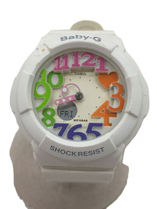 CASIO◆クォーツ腕時計/アナログ/ラバー/WHT/WHT/ーー/BGA-131/BABY-G