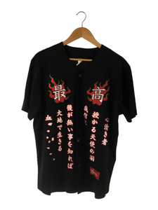 Supreme◆Tiger Embroidered Baseball Jersey/20SS/半袖シャツ/M/ポリエステル/BLK