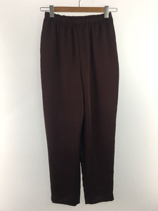 6(ROKU) BEAUTY & YOUTH UNITED ARROWS◆ストレートパンツ/38/ポリエステル/BRD/SATIN PANTS/8614-299-0166