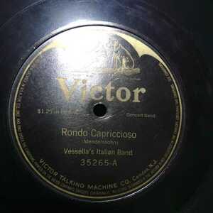 US made 30cmSP record #Vessella's Italian BandRondo Capriccioso/Aida - Grand March|Victor35265#78rpm record 