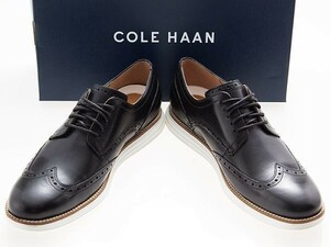 新品/COLE HAAN/コールハーン/ORIGINAL GRAND/オリジナルグランド ショートウィング/C26469-W/ブラック/ホワイト/黒/白/ワイズW/27.0cm