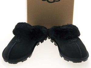 新品/UGG/アグ/WMNS COQUETTE/ウィメンズ コケット/スリッポン/スリッパ/サンダル/ムートン/レディース/BLACK/黒/ブラック/5125-blk/24.0cm