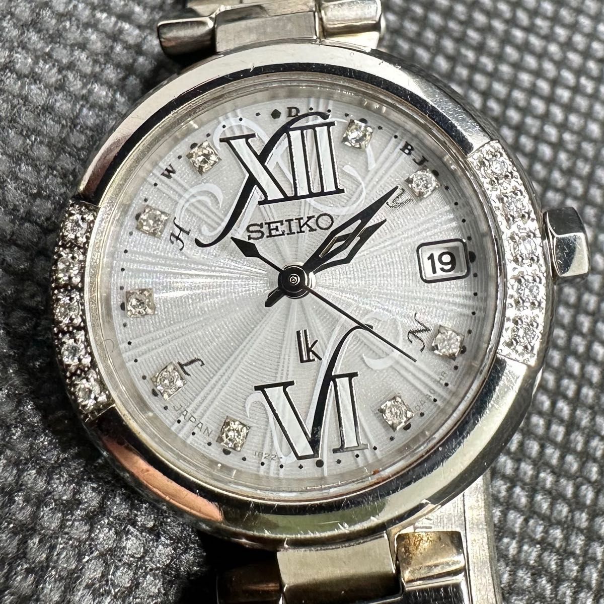 良品【稼働品】SEIKO セイコー ルキア V175-0AJ0 ソーラー クロノ