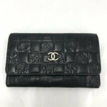 【BABD5020】CHANEL シャネル レディース 長財布 黒 ブラック 箱有り_画像2