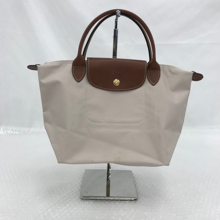 良品】ロンシャン オールレザー 2Way ショルダー ハンド ベージュ 柔らか-