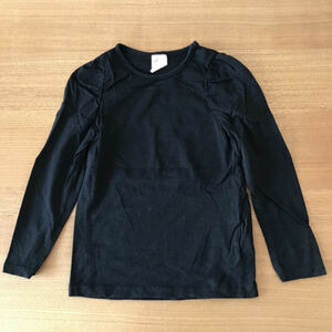 美品　H＆M 長袖　Tシャツ　カットソー　ブラック　ベビー　キッズ　女の子　90cm　92cm　18M　2Y　/ 414