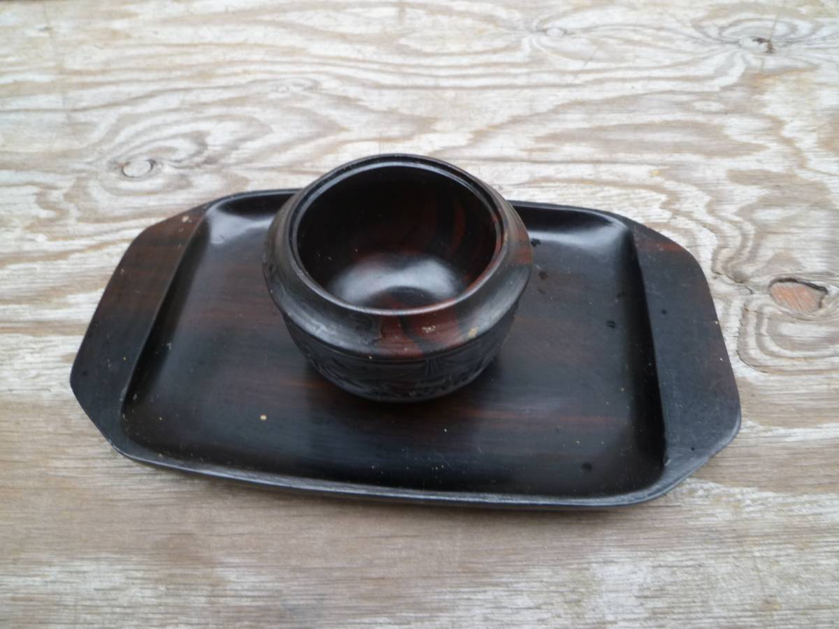 M5145 Винтажная деревянная тарелка для брелоков, ручная резьба, ручная резьба (3002), античный, коллекция, разные товары, другие