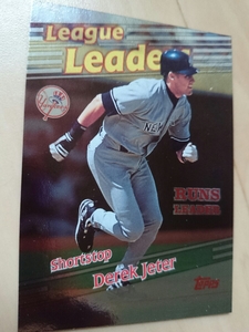 ★キラ DEREK JETER TOPPS 1998 #230 MLB メジャーリーグ NEW YORK YANKEES ニューヨーク ヤンキース デレク ジーター LEAGUE LEADERS