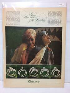 1964年10月16日号【ZALES JEWELERS/ジュエリー】ライフLIFE誌 広告切り抜き アメリカ買い付け品used60sビンテージ ファッション宝石