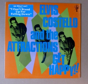 ELVIS COSTELLO「GET HAPPY」米ORIG[初回JC規格]ステッカー有シュリンク美品