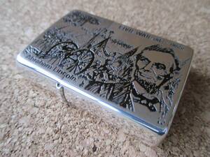 ZIPPO 『CIVIL WAR Abraham Lincln』1994年2月製造 エイブラハム リンカーン アメリカ大統領 南北戦争 オイルライター ジッポー 廃版激レア