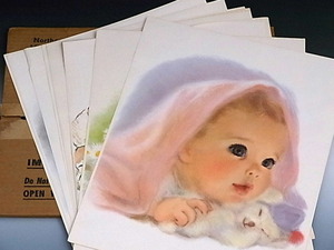 1950 period child ... pastel port Ray to8 sheets * American Vintage 