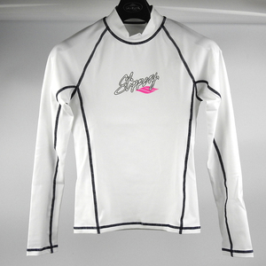  stock disposal special price SLIPPERY JPDwi men's Rush Guard long sleeve white M size 2222-0017