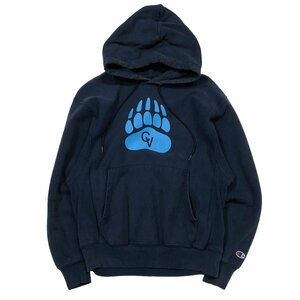 USA 古着 チャンピオン Champion リバースウィーブ Reverse Weave プルパーカー スウェット フード ネイビー M