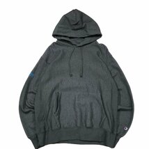 USA 古着 チャンピオン Champion リバースウィーブ Reverse Weave プルパーカー スウェット フード チャコールグレー M_画像1