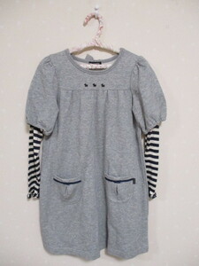 # Pom Ponette # pretty sweat pants One-piece 130. gray 30213