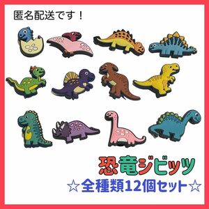 恐竜ジビッツ　12個セット　クロックス　サンダル　アクセサリー