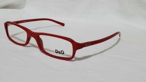 正規未 レア DOLCE&GABBANA オールドクラシック D&Gロゴ ルージュフルフレームメガネ 赤 ドルガバ ビビッドアイウェア 眼鏡 サングラス〇