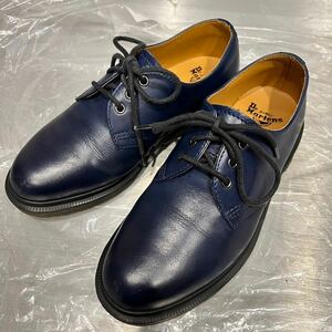 【即決】ドクターマーチン dr.martens 3ホール ネイビー 22cm uk3 us 4 紺色　レディース レザーシューズ 1461 aw004