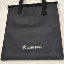 【即決】snow peak スノーピーク トートバッグ　防水 A4サイズok ブラック 黒 TPU アウトドア リフレクター_画像1