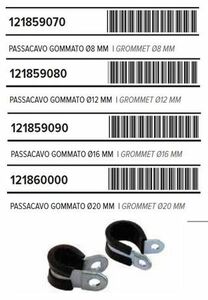 RMS 12185 9070 社外 汎用 ホース クランプ 8mm(直径) 接触面ゴム付 ビス無し 2個